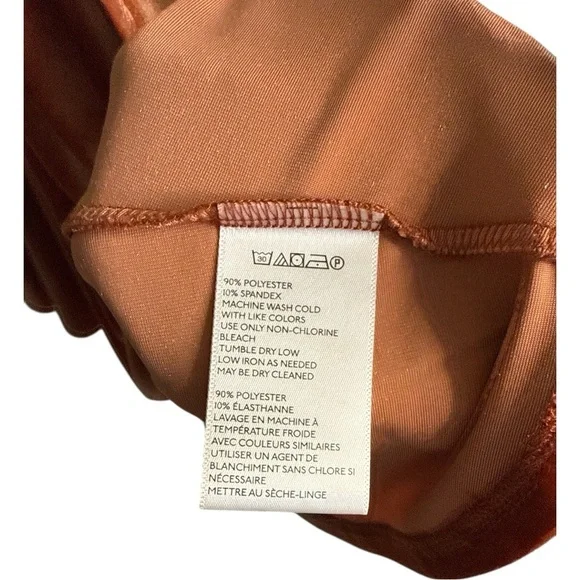 Kimchi Blue - Orange Velvet Women’s Long Sleeve V-Neck Dress size XS - Picture 4 of 4